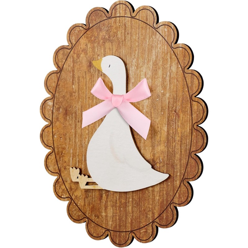 Baby Nursery Vintage Decor - Whimsical Vintage Wooden Goose Wall Art