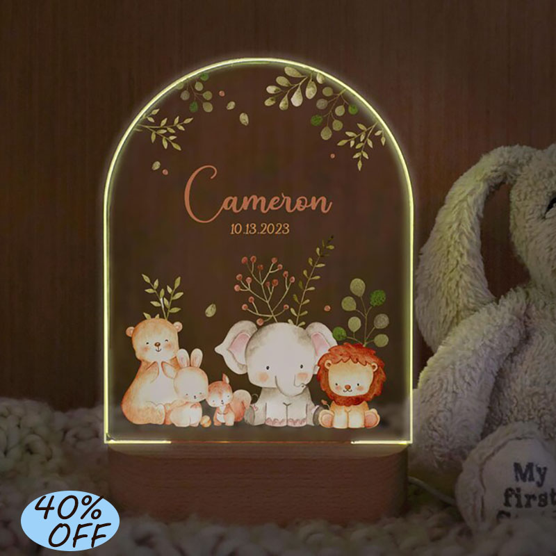 Baby Nursery Egg Light - Custom Name Baby Night Light Personalized