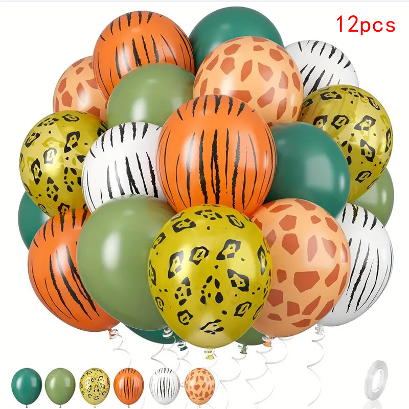 Baby Nursery Jungle Theme - 12inch Jungle Theme Party Balloons Jungle