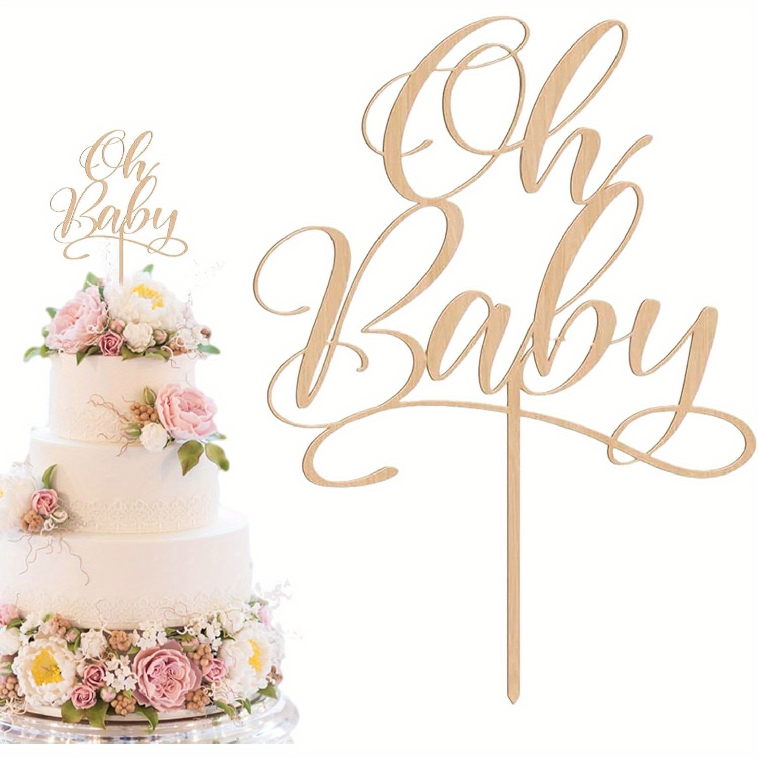 Baby Nursery Artwork - 1 pc oh Baby - Wooden