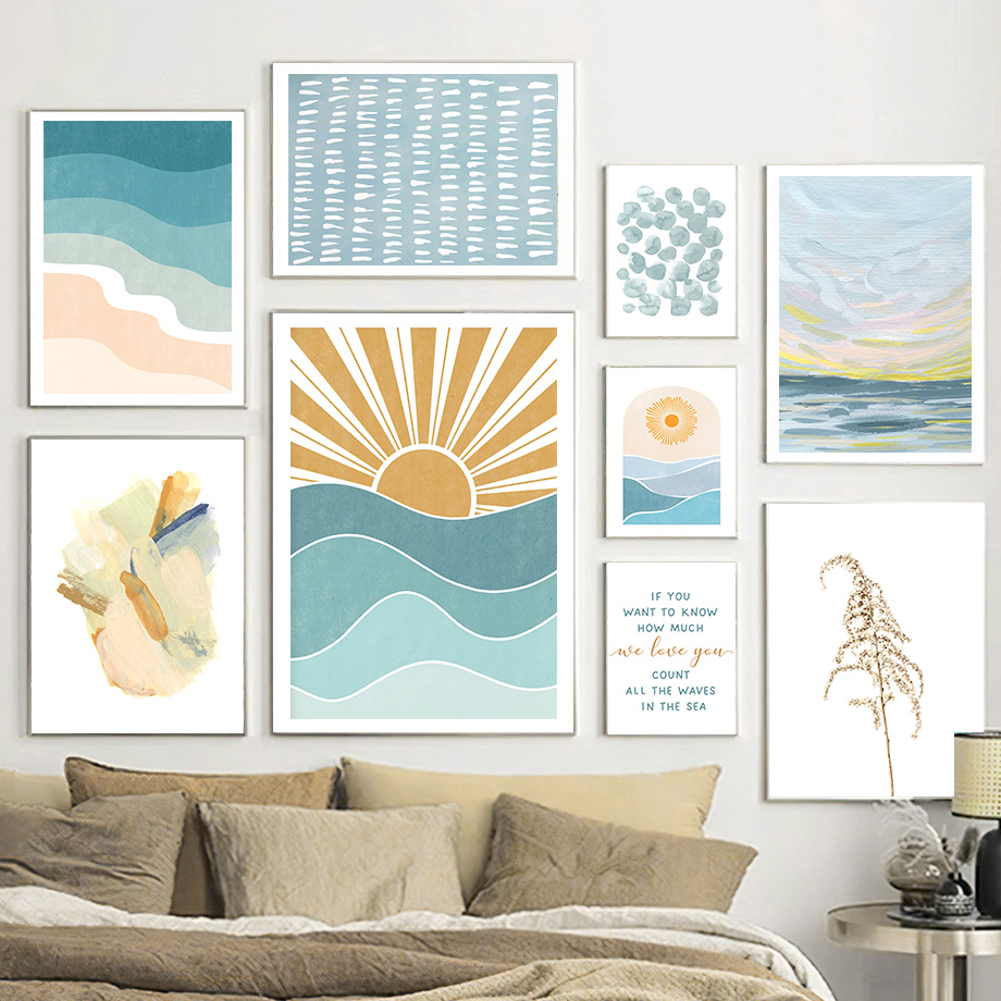 Baby Nursery Quotes Wall Art - Sunrise Sunset Beach Ocean Quotes Wall