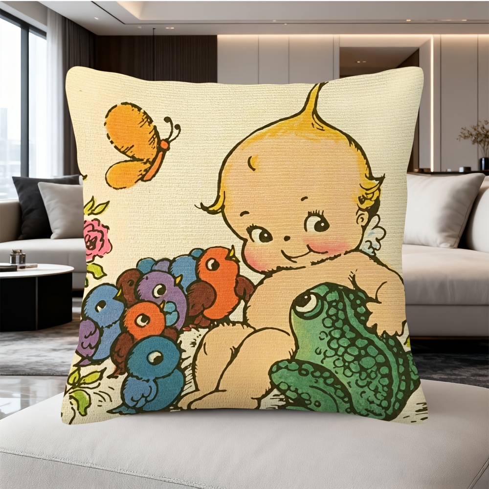 Baby Nursery Chair - Cute Baby Frog Nursery Decor Pillow