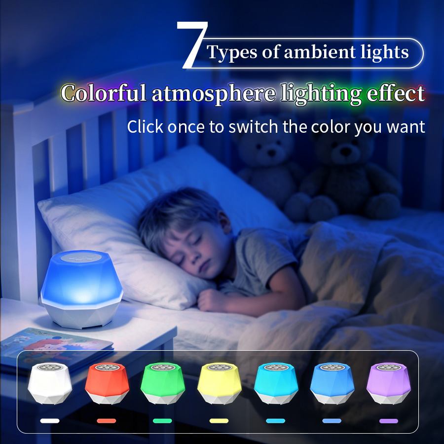 Baby Nursery Egg Light - 7 Colors White Noise function Night