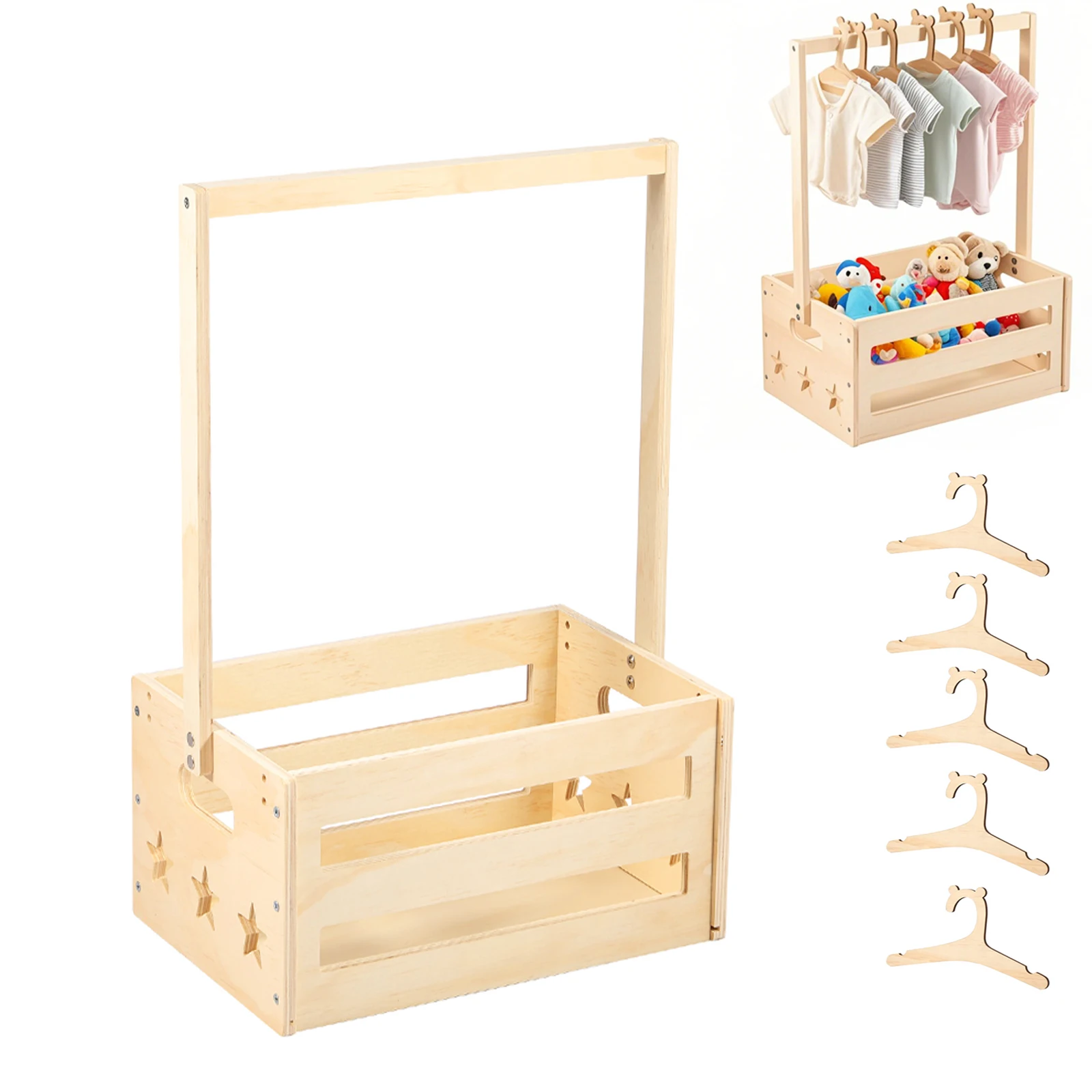 Closet Organizer Baby - Wood Baby Shower Basket Closet Multipurpose
