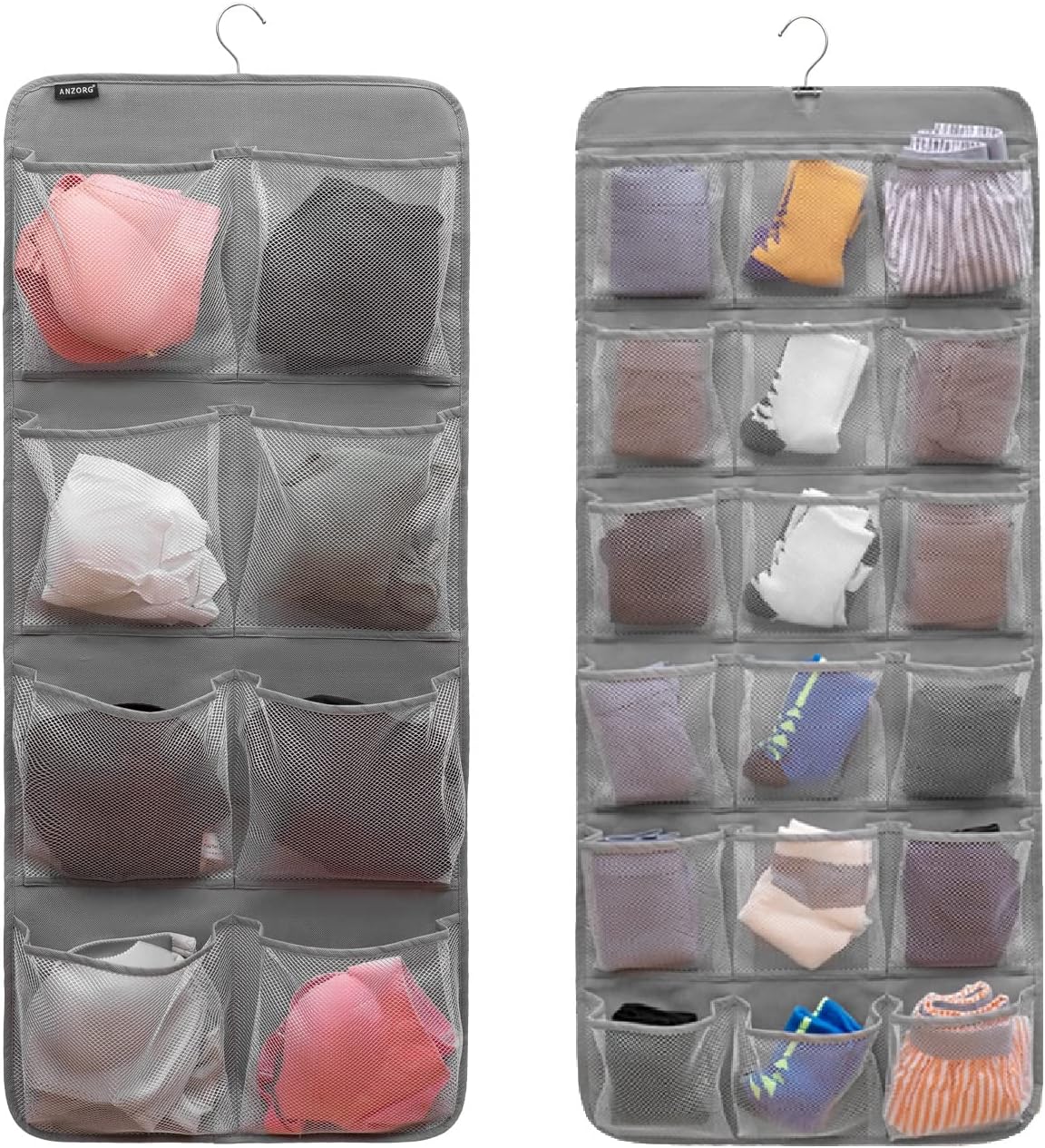 Closet Organizer Baby - Dual-Sided Hanging Closet Organizer for Socks