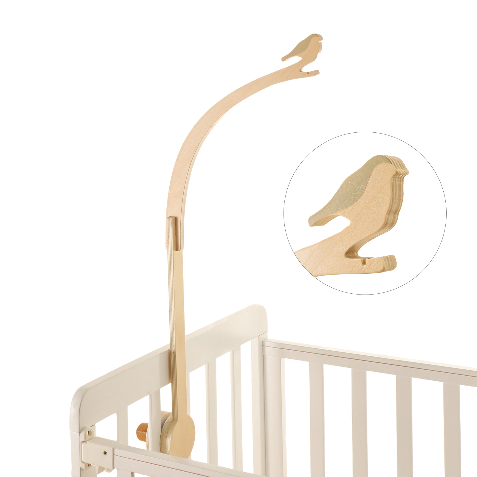 Crib Mobile Musical - Baby Wooden Little Birdie Bed Bell