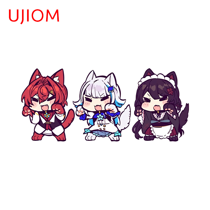 Baby Nursery Diy - UJIOM Chibi Hololive Three Girls Wall
