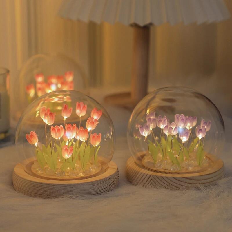 Baby Nursery Egg Light - Artificial Tulip Flower Night Light Ornaments