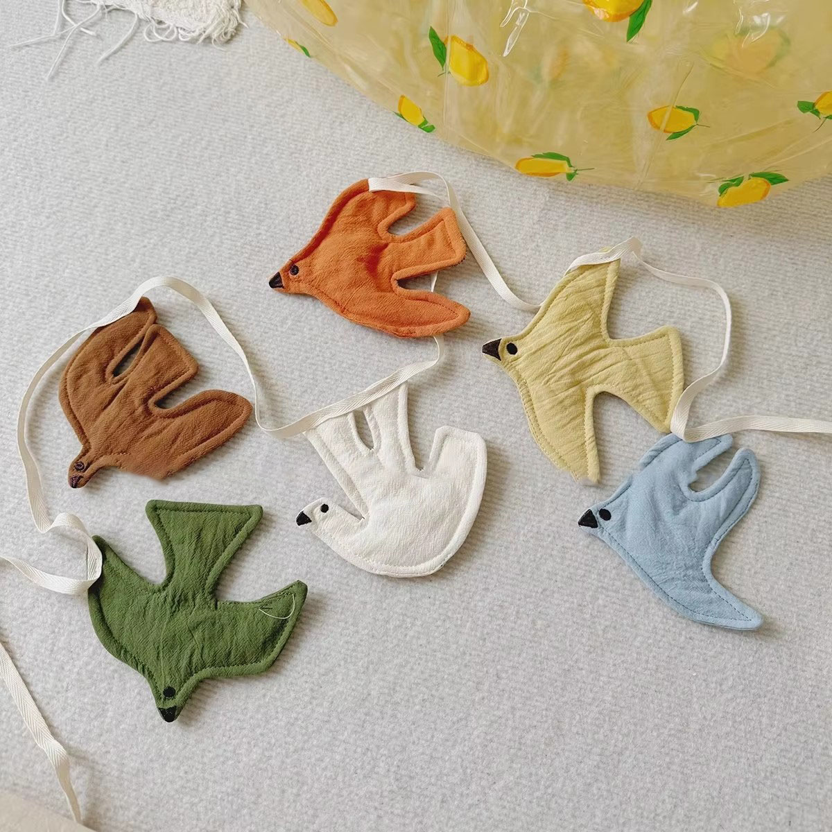 Baby Nursery Artwork - Kids Room Nursery Fabric Bunting Bird