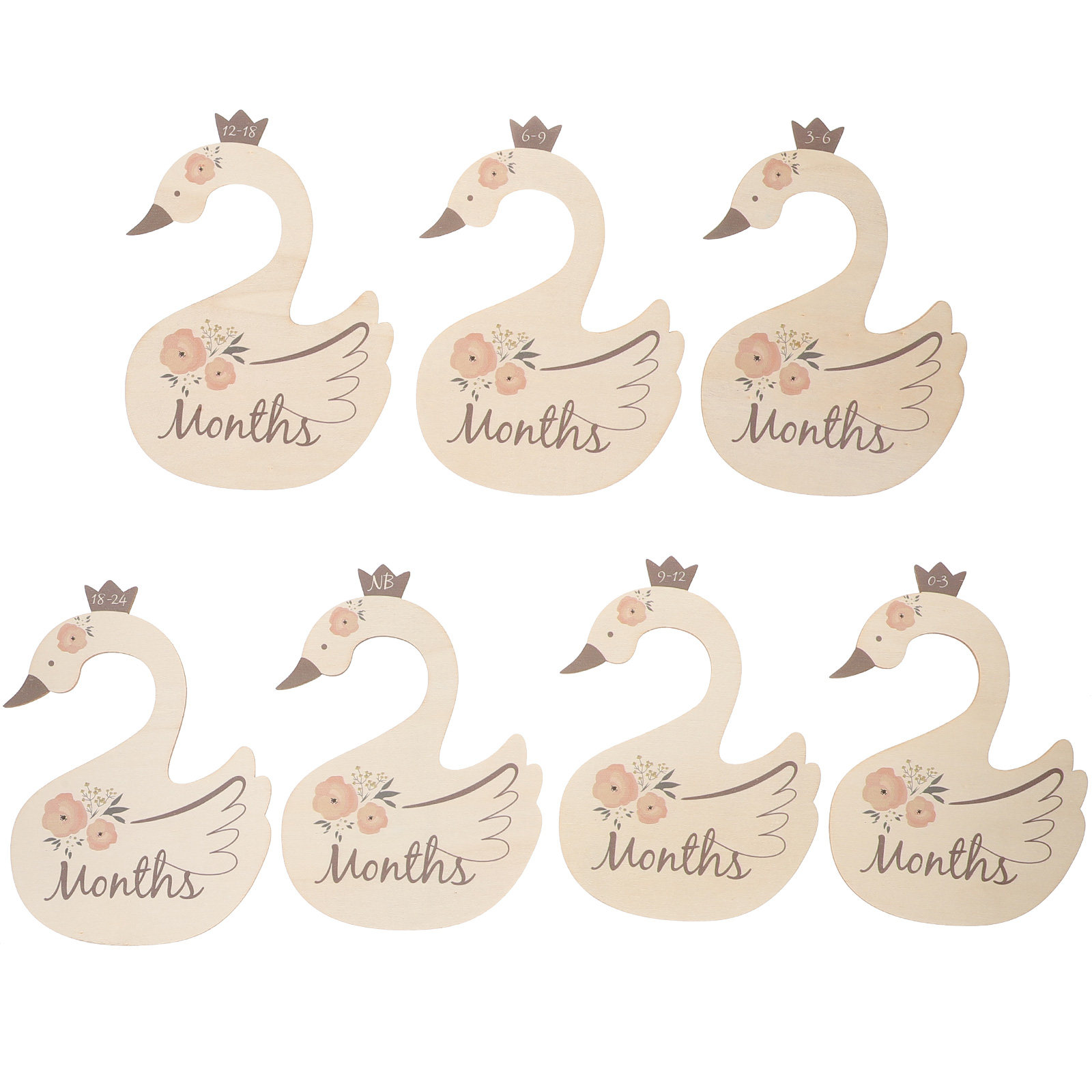 7Pcs Swan Baby Clothes Size Di - Closet Organizer Baby ulasan dan harga