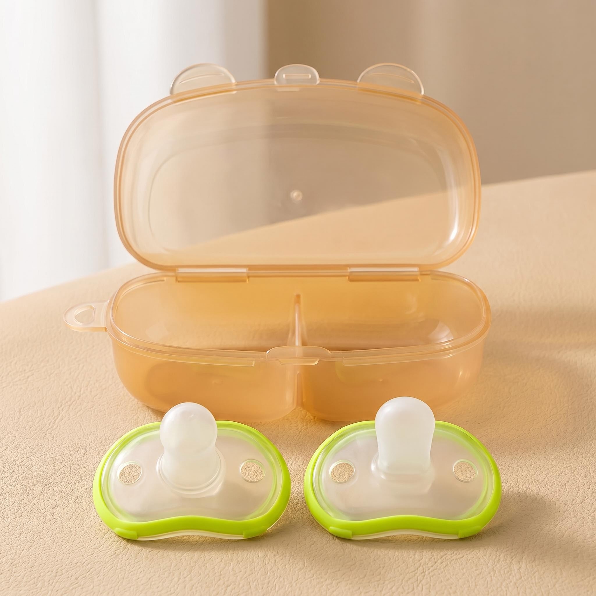 2pcs/Box Silicone Baby Pacifie - Pacifier Sterilizer Case ulasan dan harga