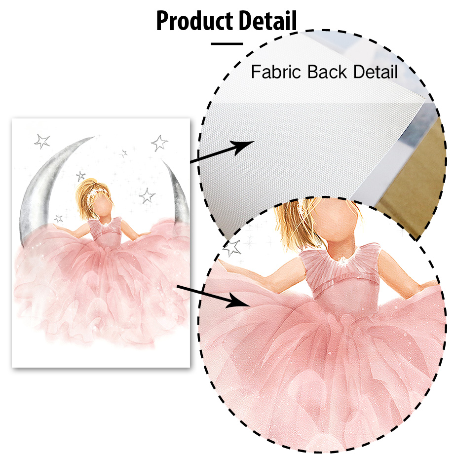 Pink Angel Girl Sun Moon Cloud - Animals Baby Nursery ulasan dan harga