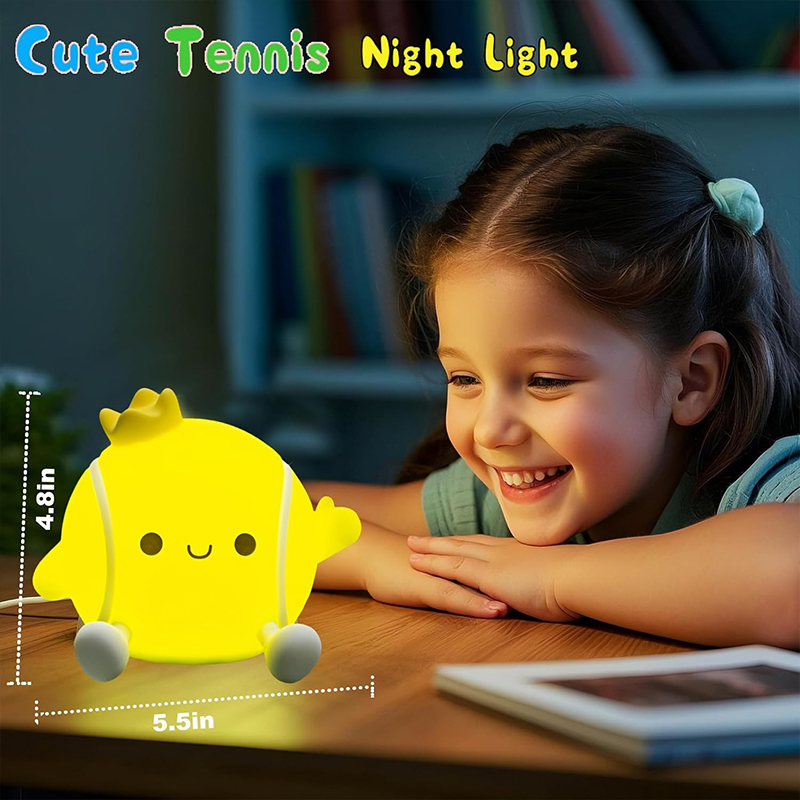 Cute Tennis Night Light Silico - Baby Nursery Egg Light ulasan dan harga