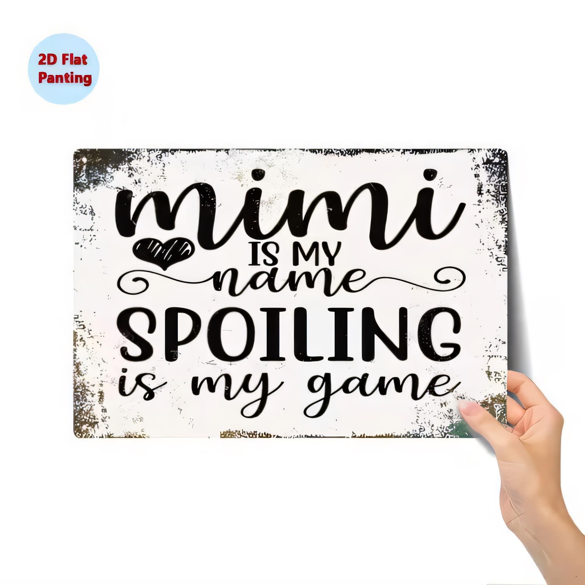 Tin Sign MIMI IS NAME Spoiling - Baby Nursery Vintage Decor ulasan dan harga