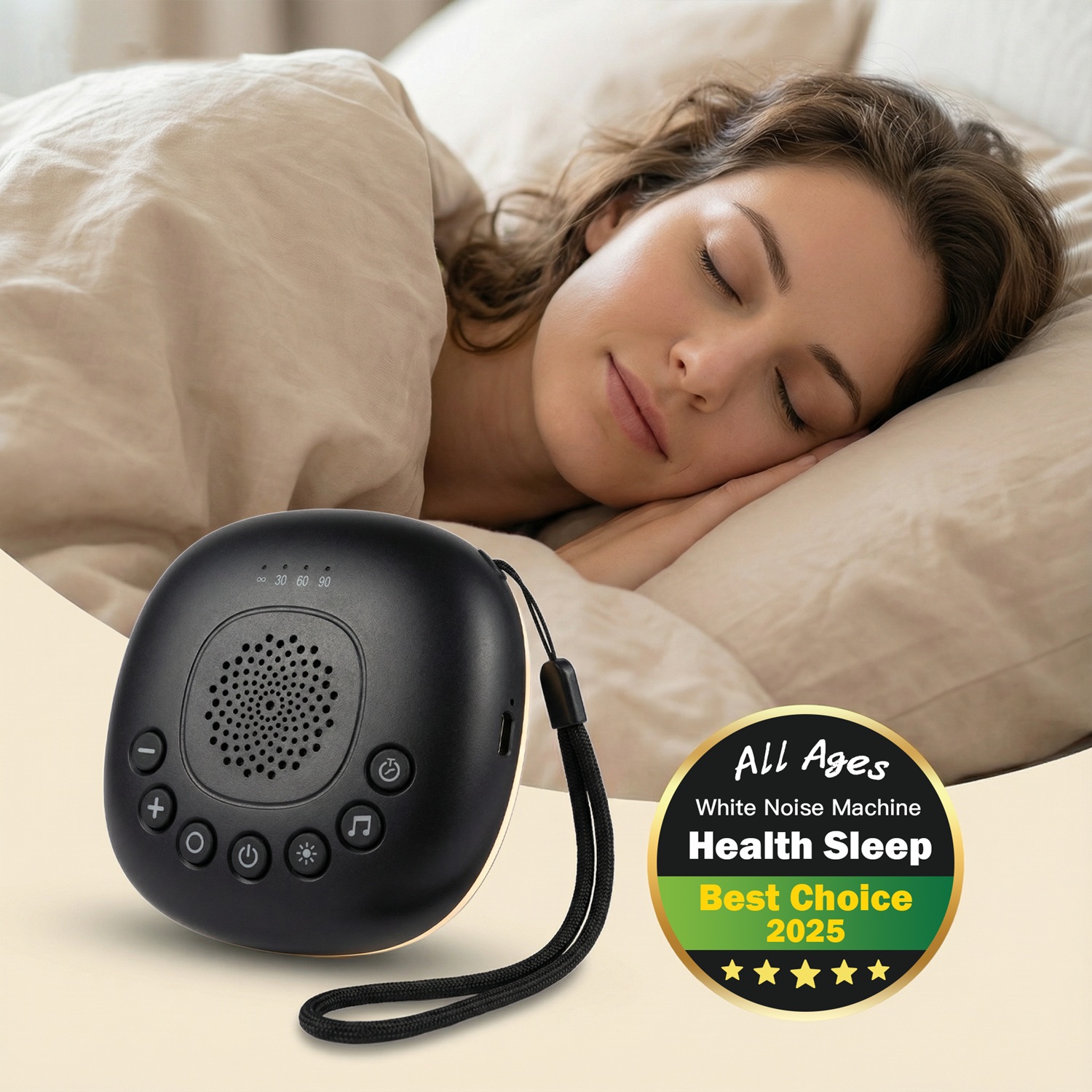Portable White Noise Machine 2 - Baby Sound Machine White ulasan dan harga