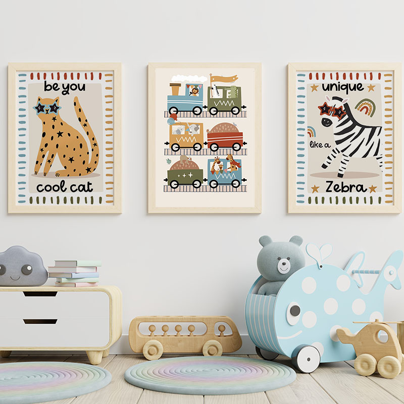 Funny Cartoon Animals Car Bus  - Animals Baby Nursery ulasan dan harga