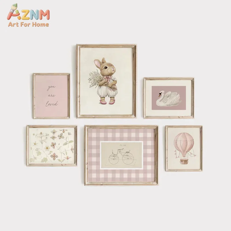 AZNM Boho Bunny Hot Air Balloo - Baby Nursery Vintage Decor ulasan dan harga