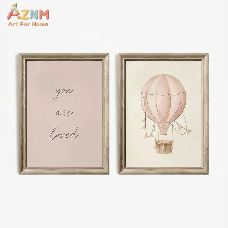 AZNM Boho Bunny Hot Air Balloo - Baby Nursery Vintage Decor ulasan dan harga