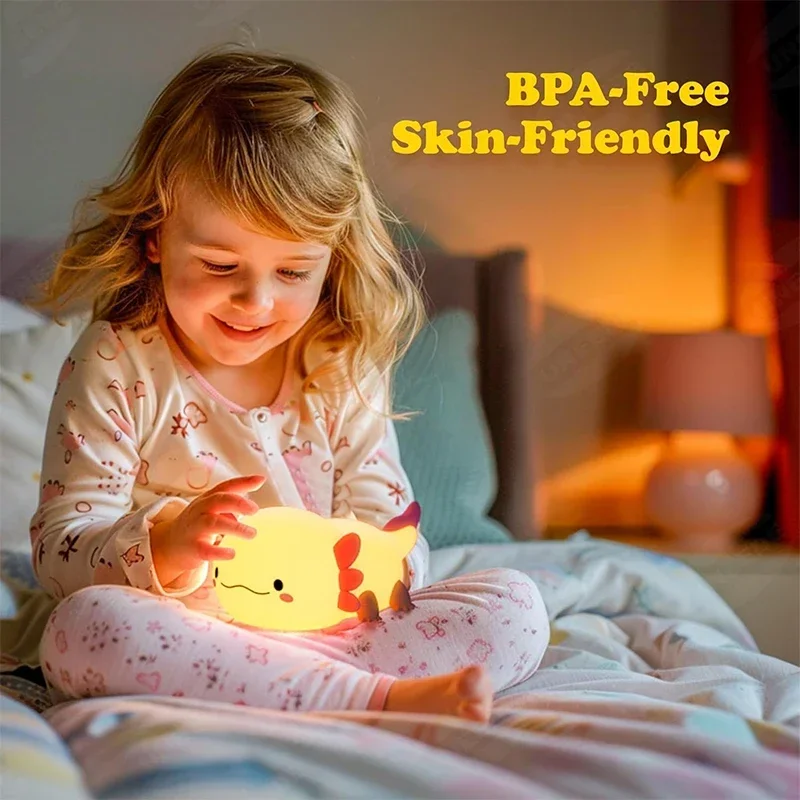Cute Axolotl Night Light Silic - Baby Nursery Egg Light ulasan dan harga