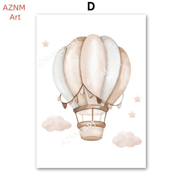 Elephant Balloon Rainbow Moon  - Baby Nursery Artwork ulasan dan harga