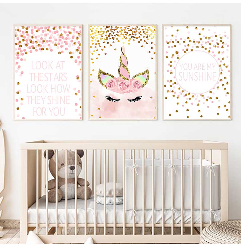 Decorative Picture Baby Girl B - Baby Nursery Quotes Wall Art ulasan dan harga