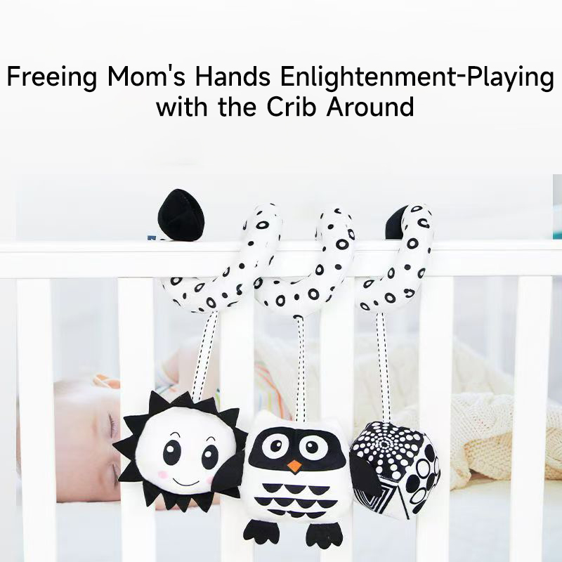 Baby Spiral Plush Toys Black a - Crib Mobile Musical ulasan dan harga