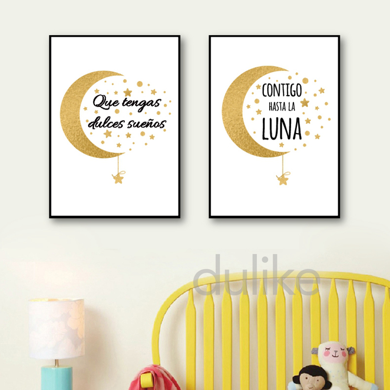 Spanish Kids Bedroom Art Decor - Baby Nursery Quotes Wall Art ulasan dan harga