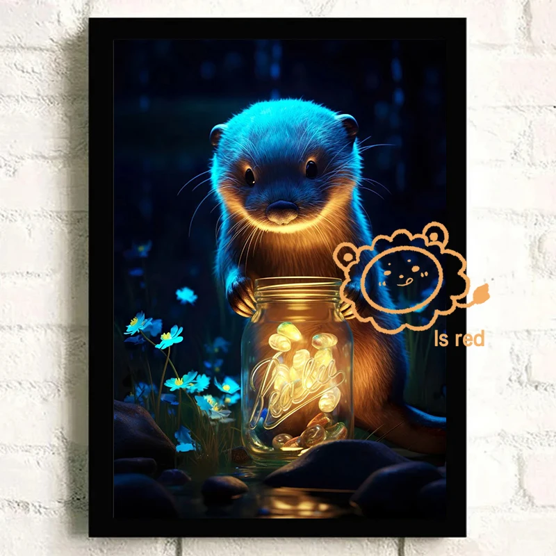 Cute Animals Poster fox Lumino - Baby Nursery Images ulasan dan harga