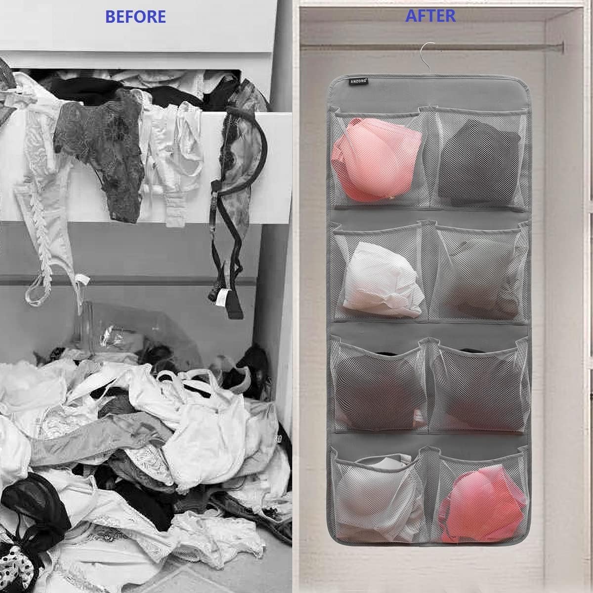 Dual-Sided Hanging Closet Orga - Closet Organizer Baby ulasan dan harga