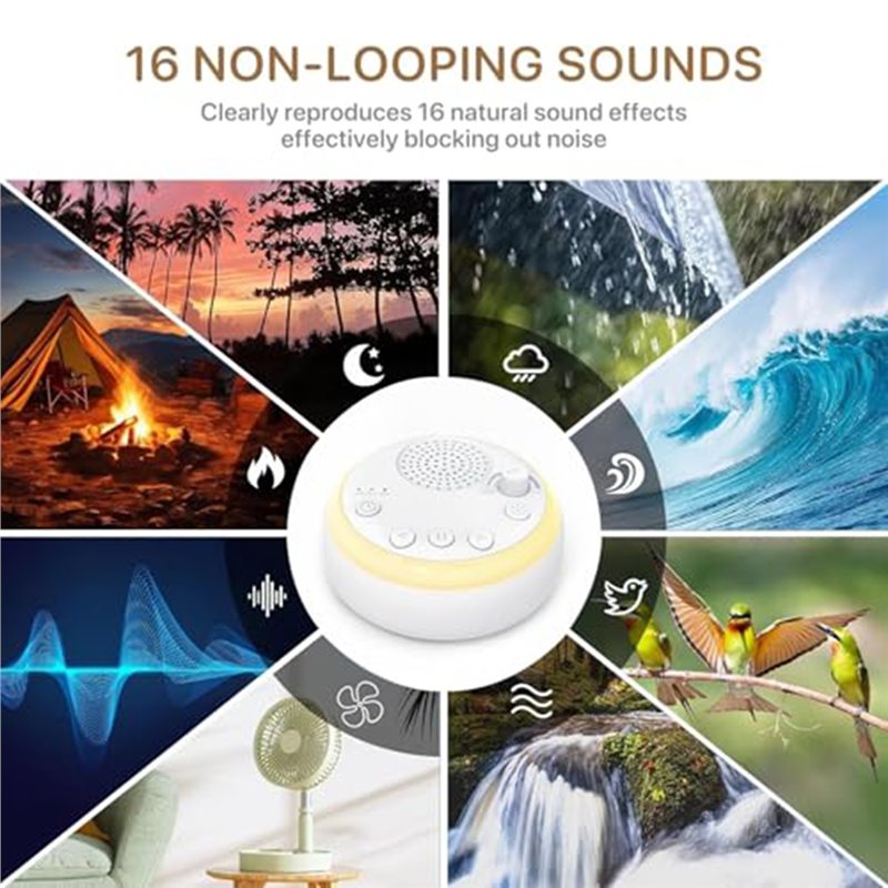 CYGJ-Sleep Aid Sound Machine F - Baby Sound Machine White ulasan dan harga