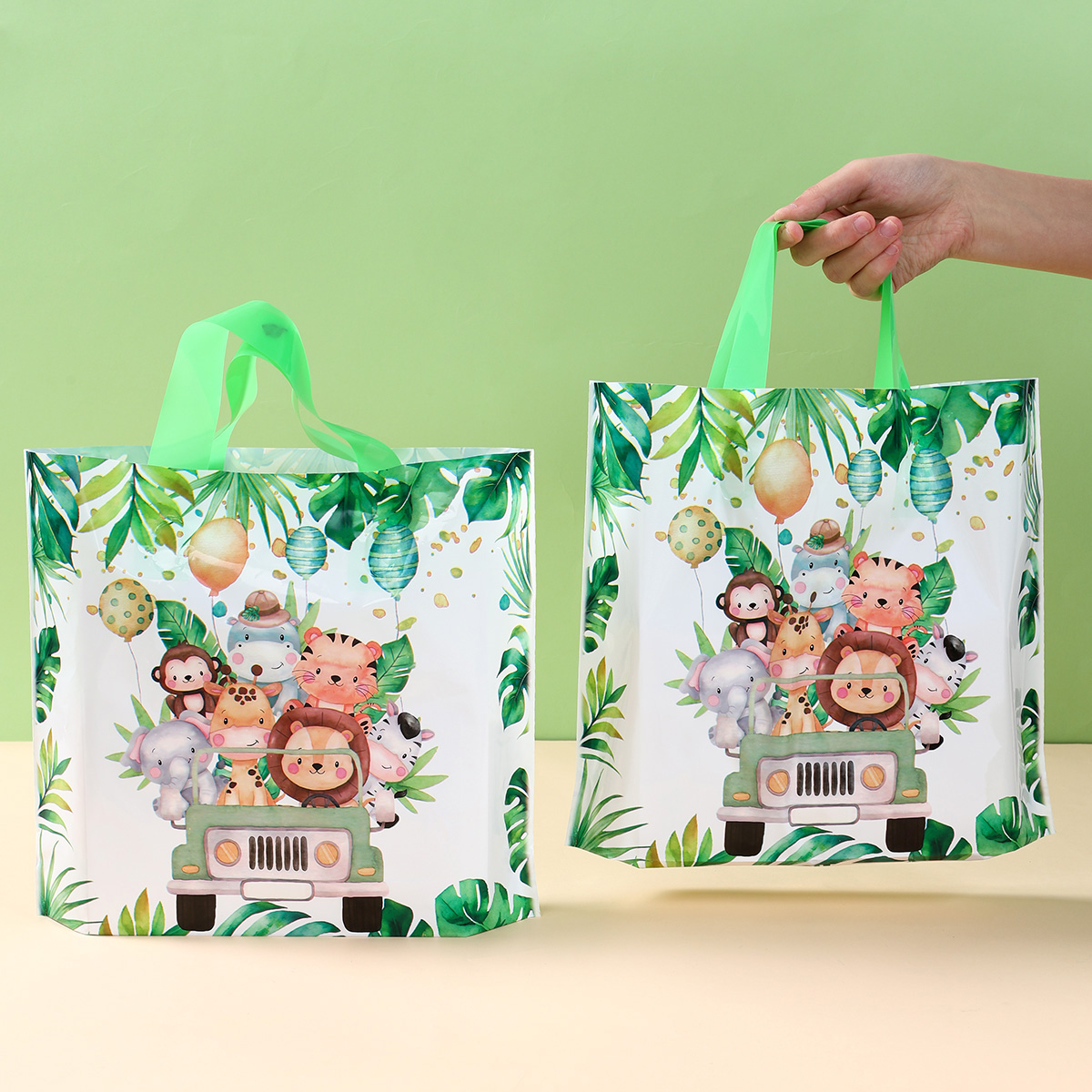 25/50pcs Safari Gift Bags Non  - Baby Nursery Jungle Theme ulasan dan harga