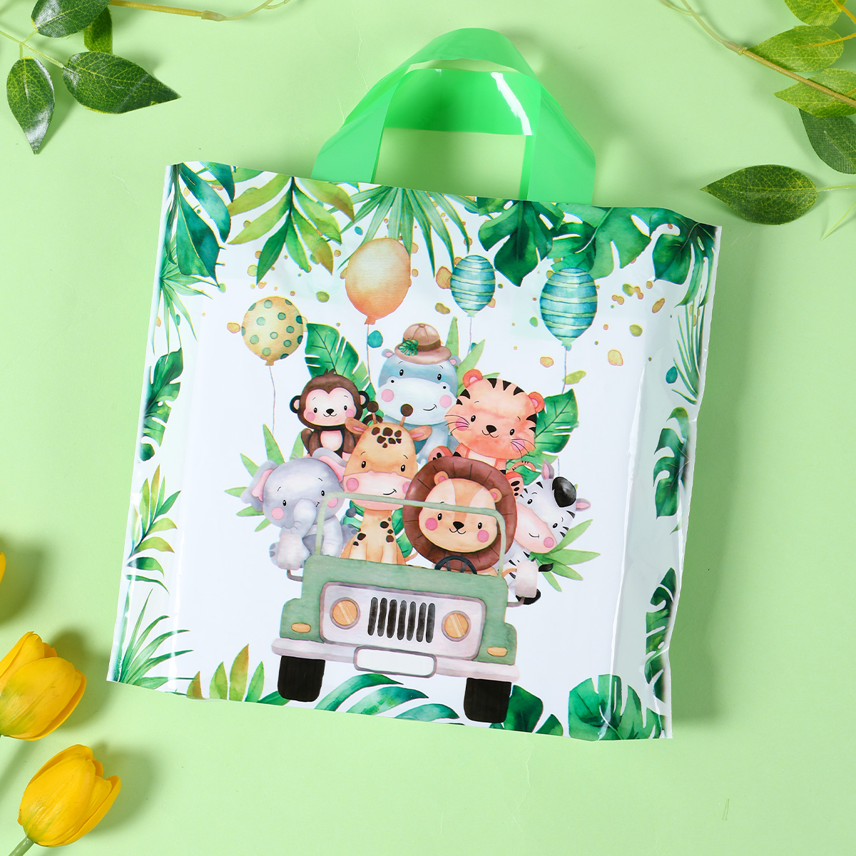25/50pcs Safari Gift Bags Non  - Baby Nursery Jungle Theme ulasan dan harga