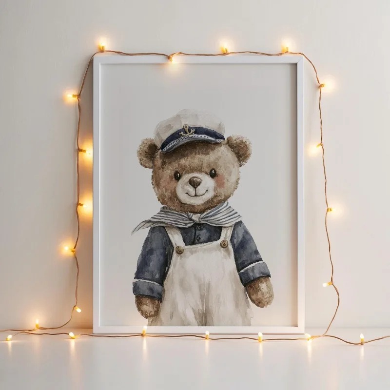 Neutral Nautical Nursery Art V - Baby Nursery Vintage Decor ulasan dan harga