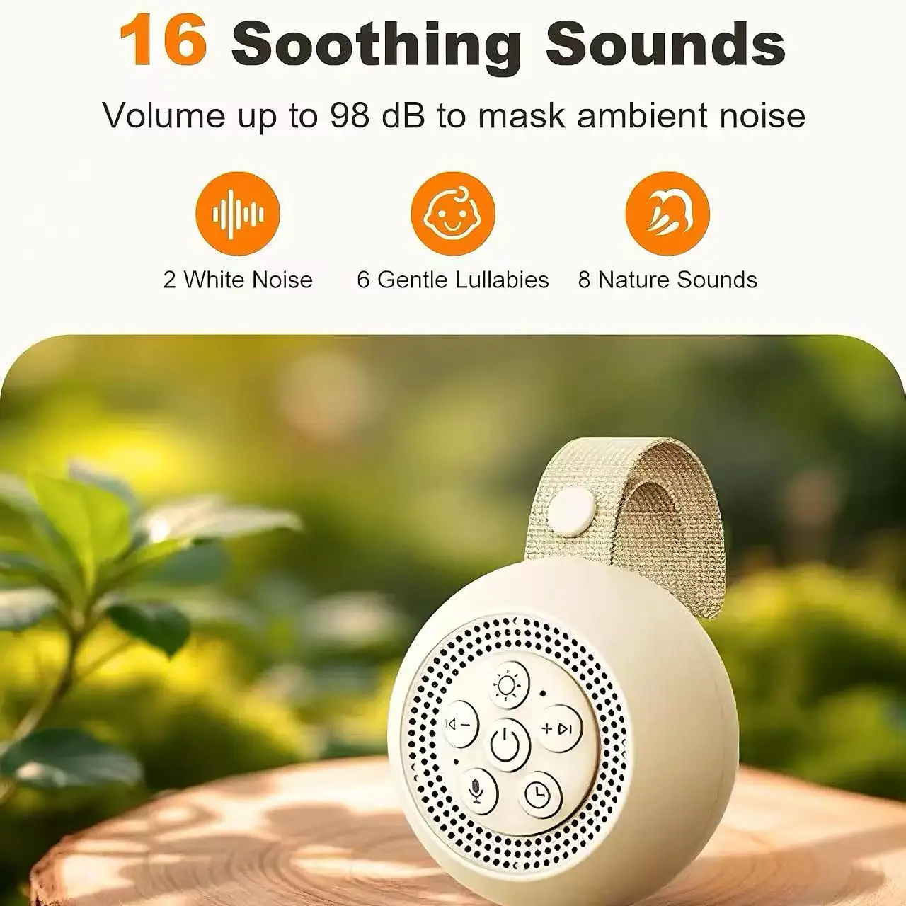 White Noise Machine With Warm  - Baby Sound Machine White ulasan dan harga