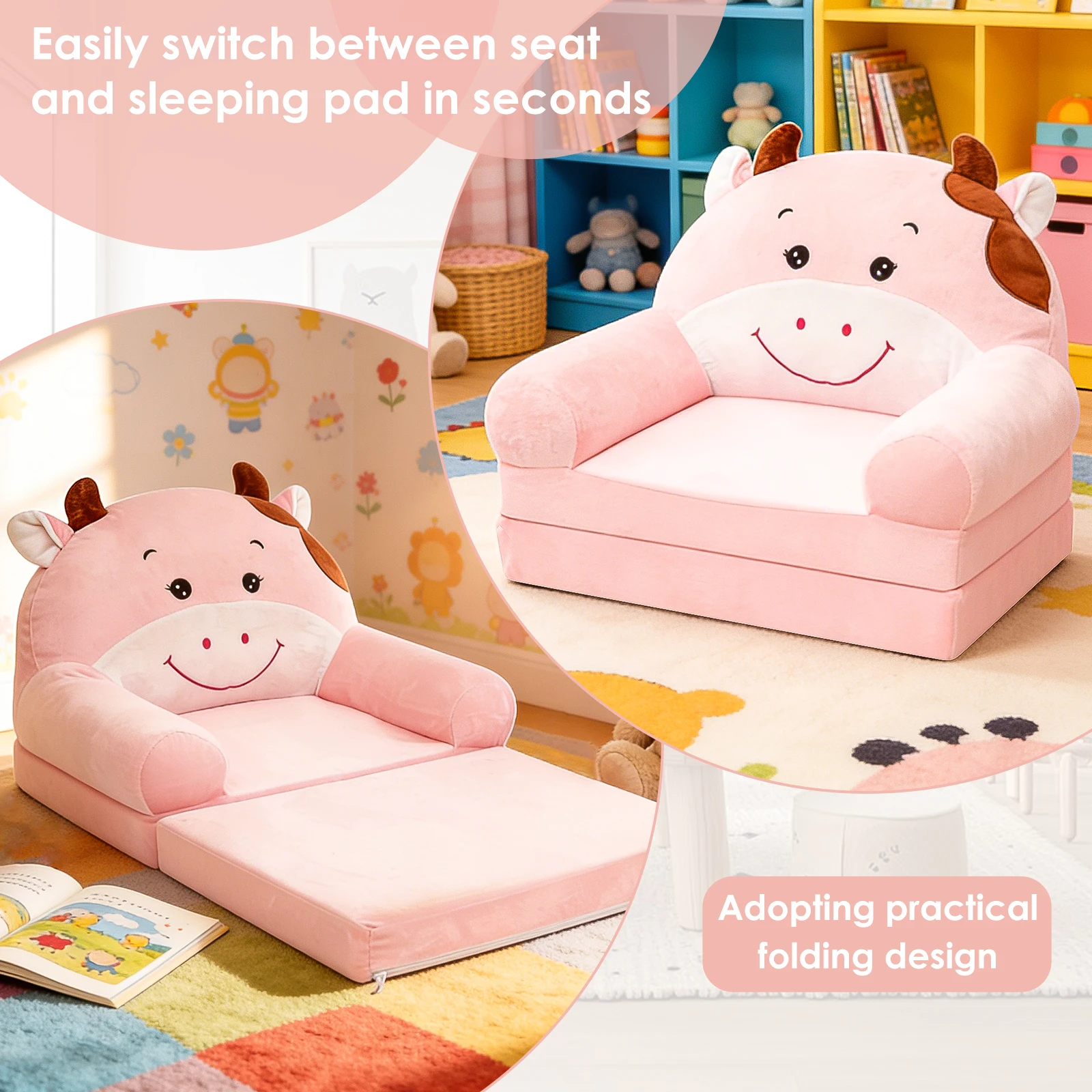 Foldable Kids Sofa Baby Seat C - Baby Nursery Chair ulasan dan harga