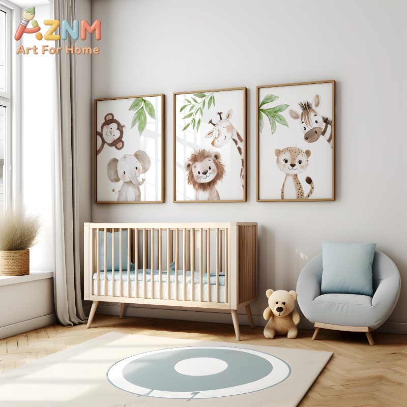 1Pc/3Pcs Safari Animal Nursery - Baby Nursery Jungle Theme ulasan dan harga
