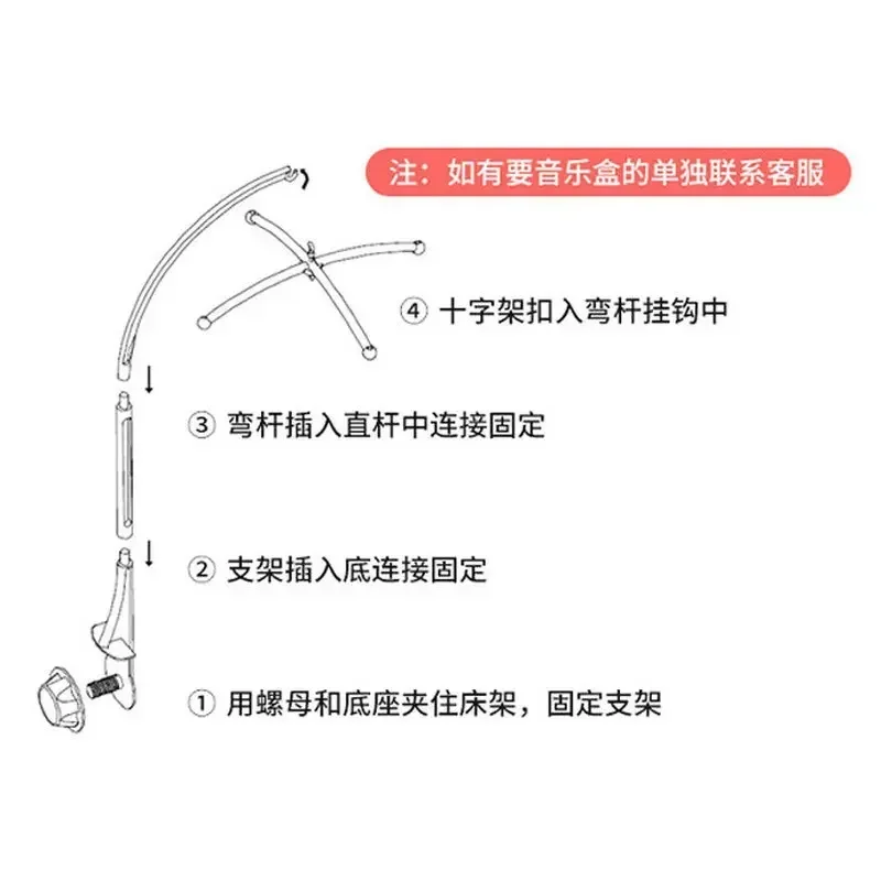 Baby Crib Bell Animal Music Bo - Crib Mobile Musical ulasan dan harga