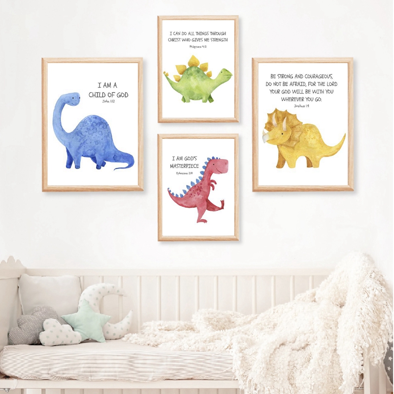 Kid's Bible Verse Quote Prints - Baby Nursery Quotes Wall Art ulasan dan harga