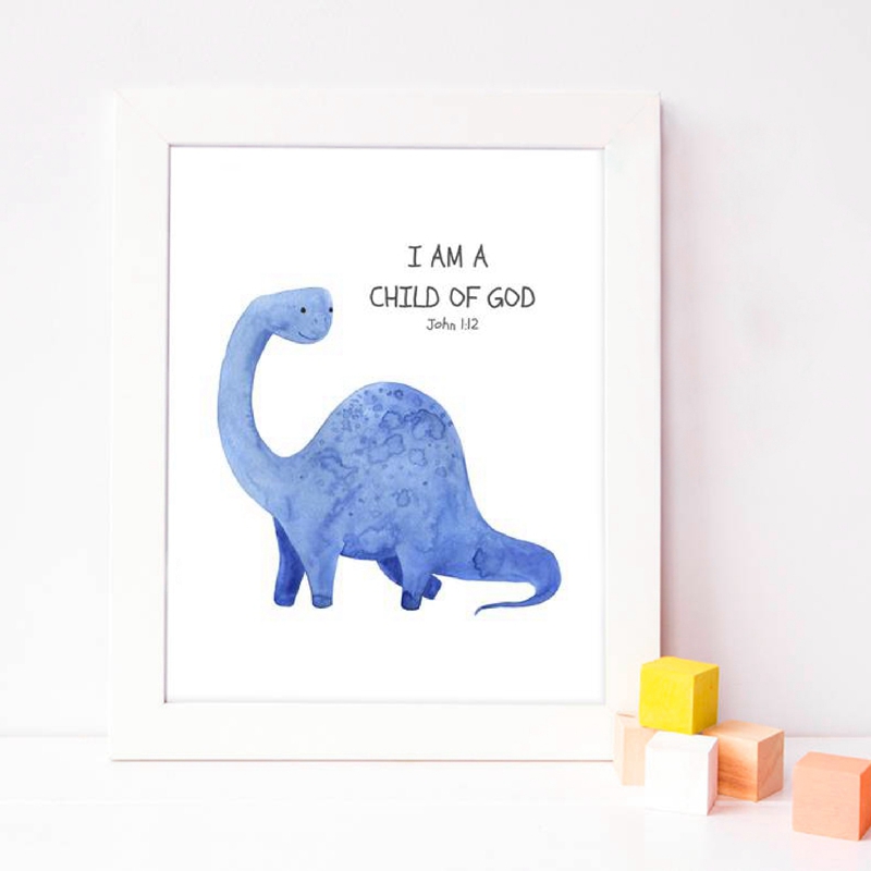 Kid's Bible Verse Quote Prints - Baby Nursery Quotes Wall Art ulasan dan harga