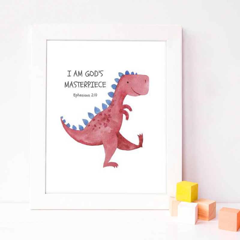 Kid's Bible Verse Quote Prints - Baby Nursery Quotes Wall Art ulasan dan harga
