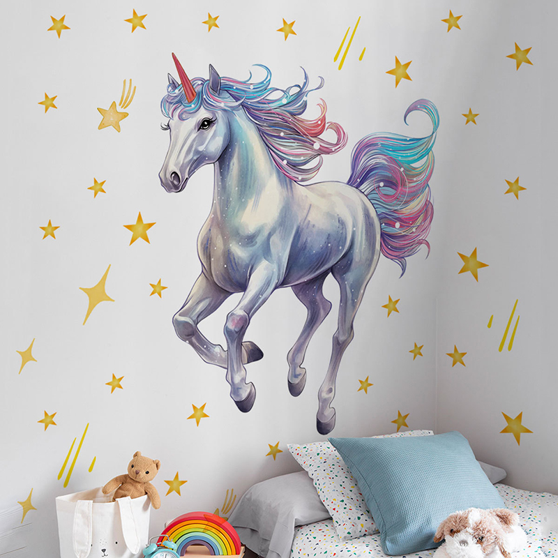 Cartoon Meteor Rainbow Unicorn - Baby Nursery Diy ulasan dan harga