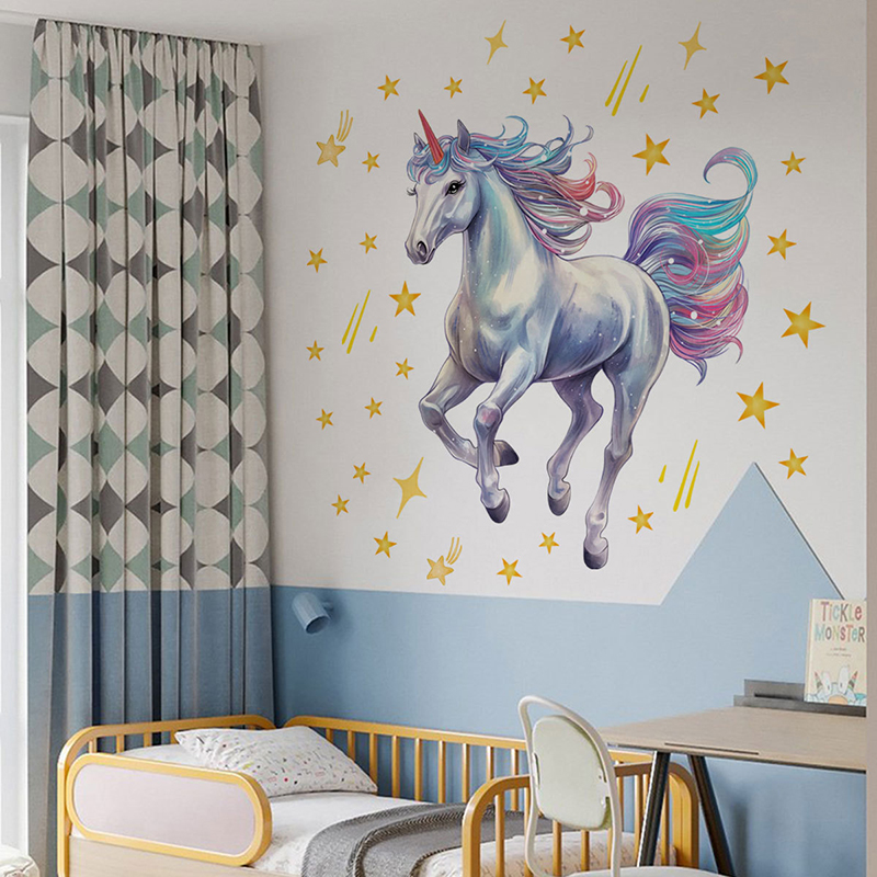 Cartoon Meteor Rainbow Unicorn - Baby Nursery Diy ulasan dan harga