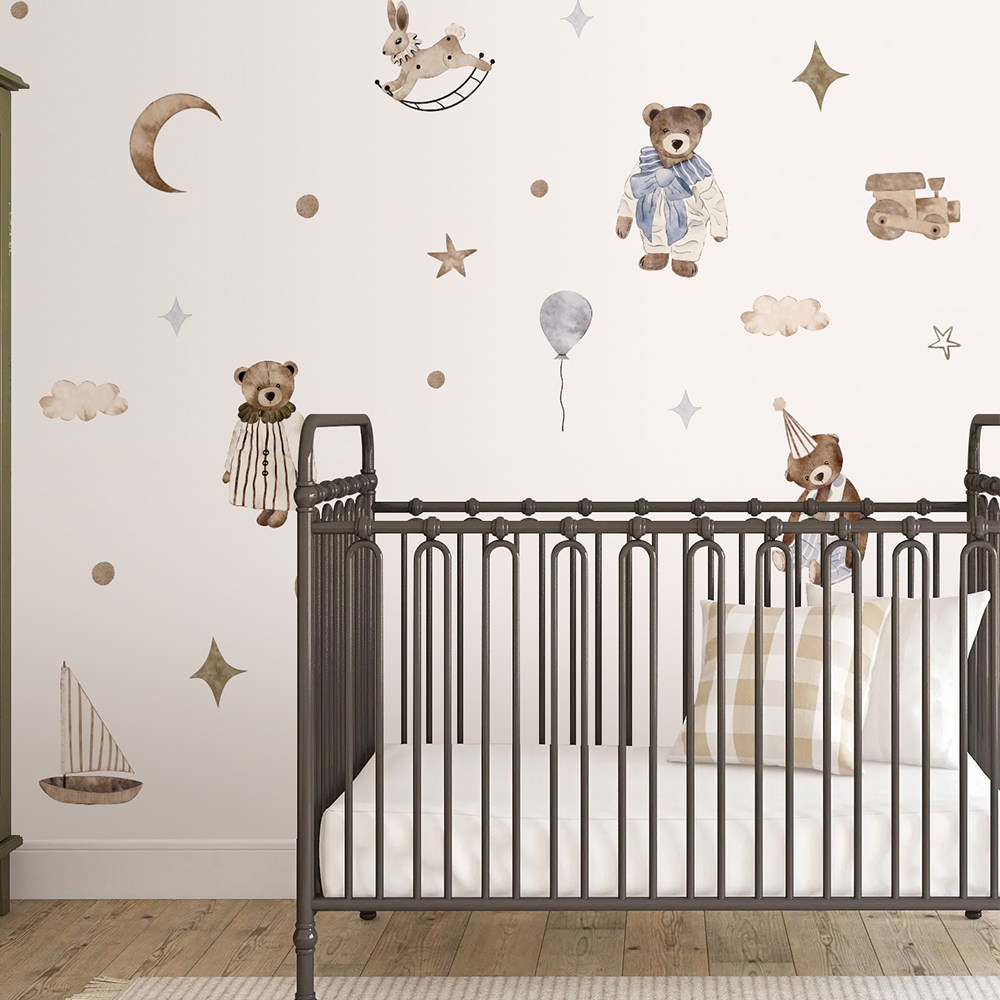 Boho Wall Stickers Vintage Cut - Baby Nursery Vintage Decor ulasan dan harga