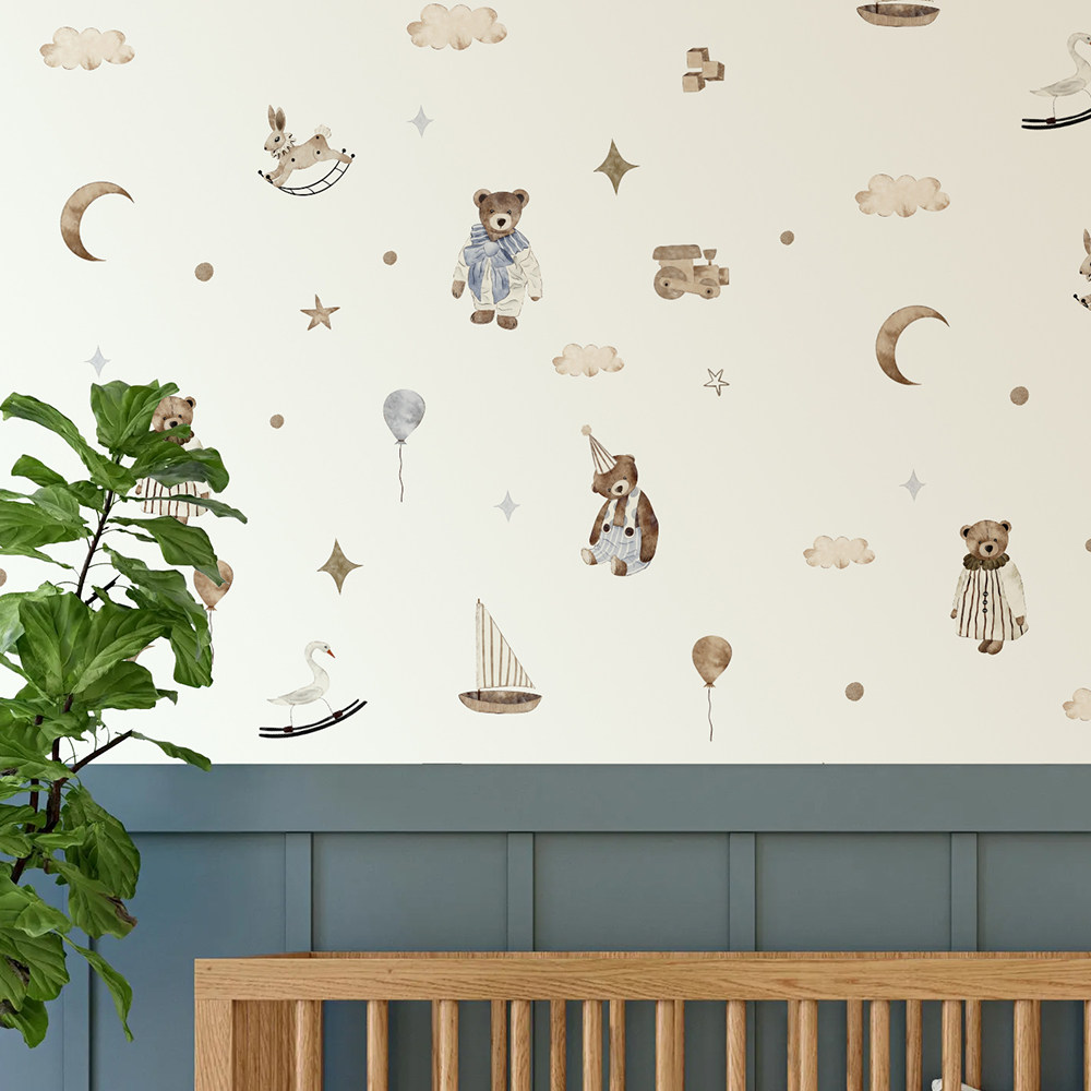 Boho Wall Stickers Vintage Cut - Baby Nursery Vintage Decor ulasan dan harga