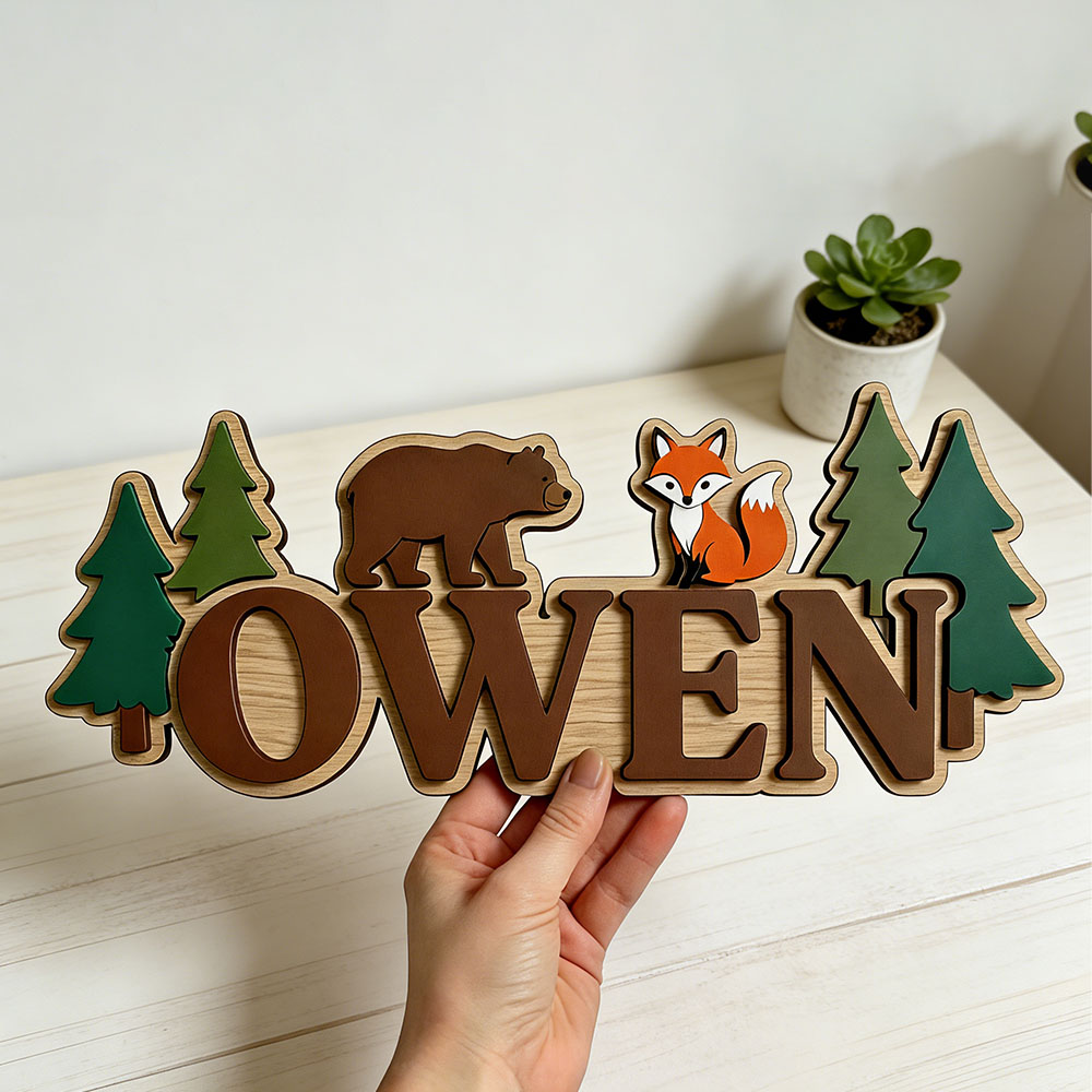 Custom Woodland Forest Bear Fo - Baby Nursery Jungle Theme ulasan dan harga