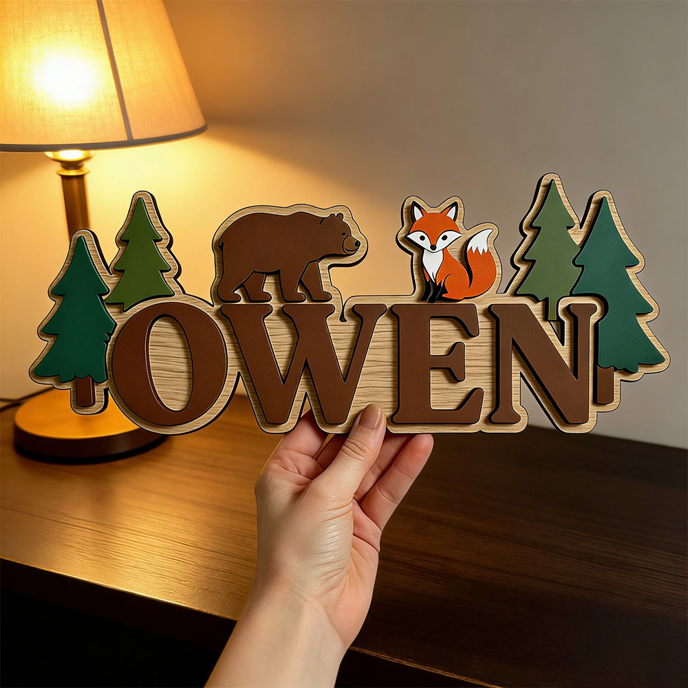 Custom Woodland Forest Bear Fo - Baby Nursery Jungle Theme ulasan dan harga