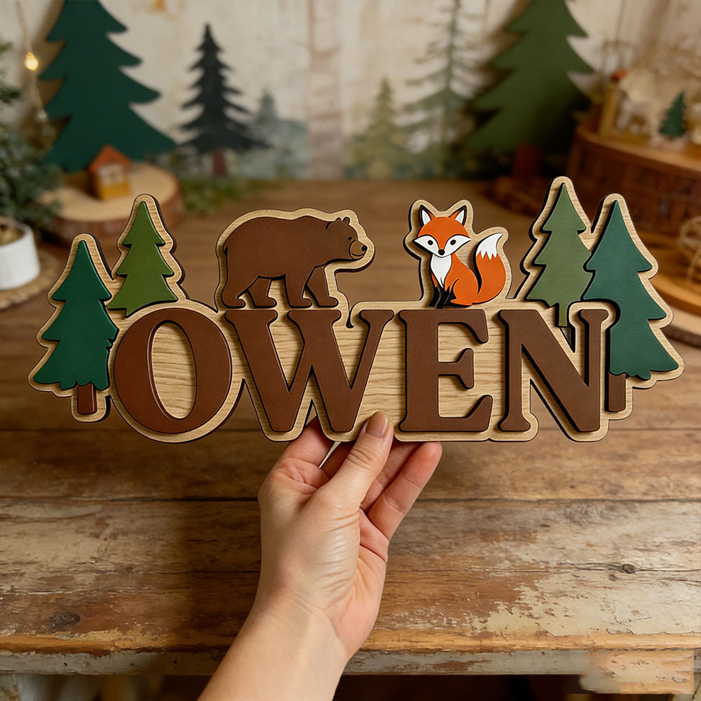 Custom Woodland Forest Bear Fo - Baby Nursery Jungle Theme ulasan dan harga