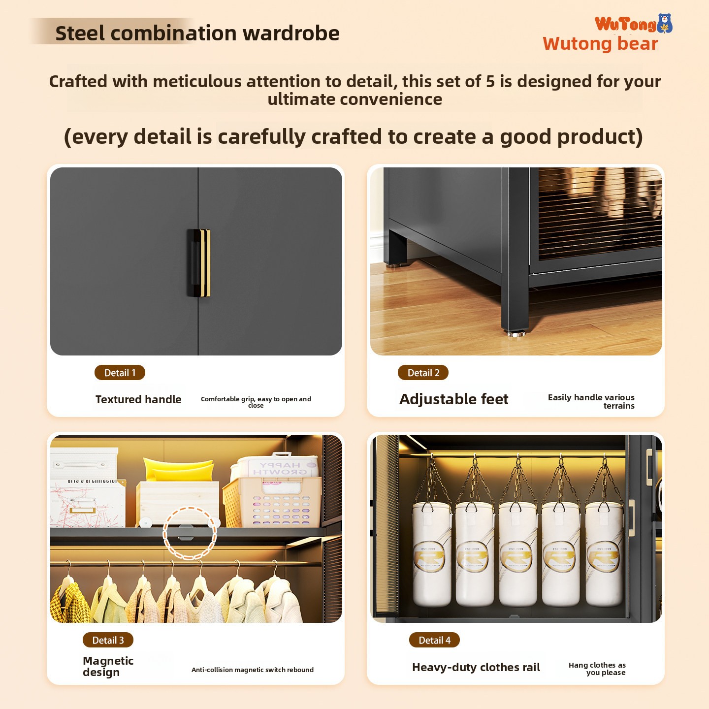 Steel Glass Wardrobe Closet Be - Closet Organizer Baby ulasan dan harga