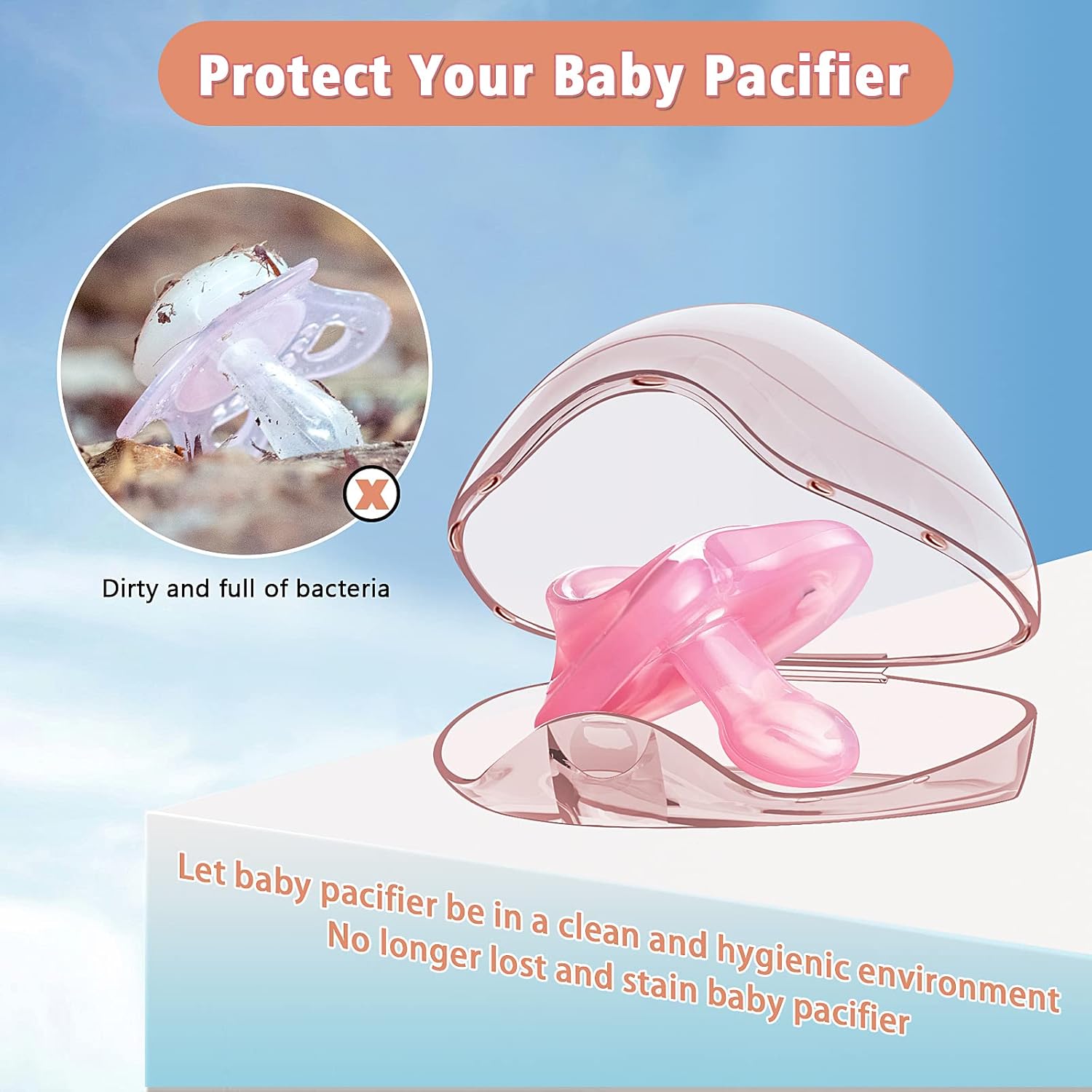 Pacifier Holder - 2/4 Pcs Trav - Pacifier Sterilizer Case ulasan dan harga