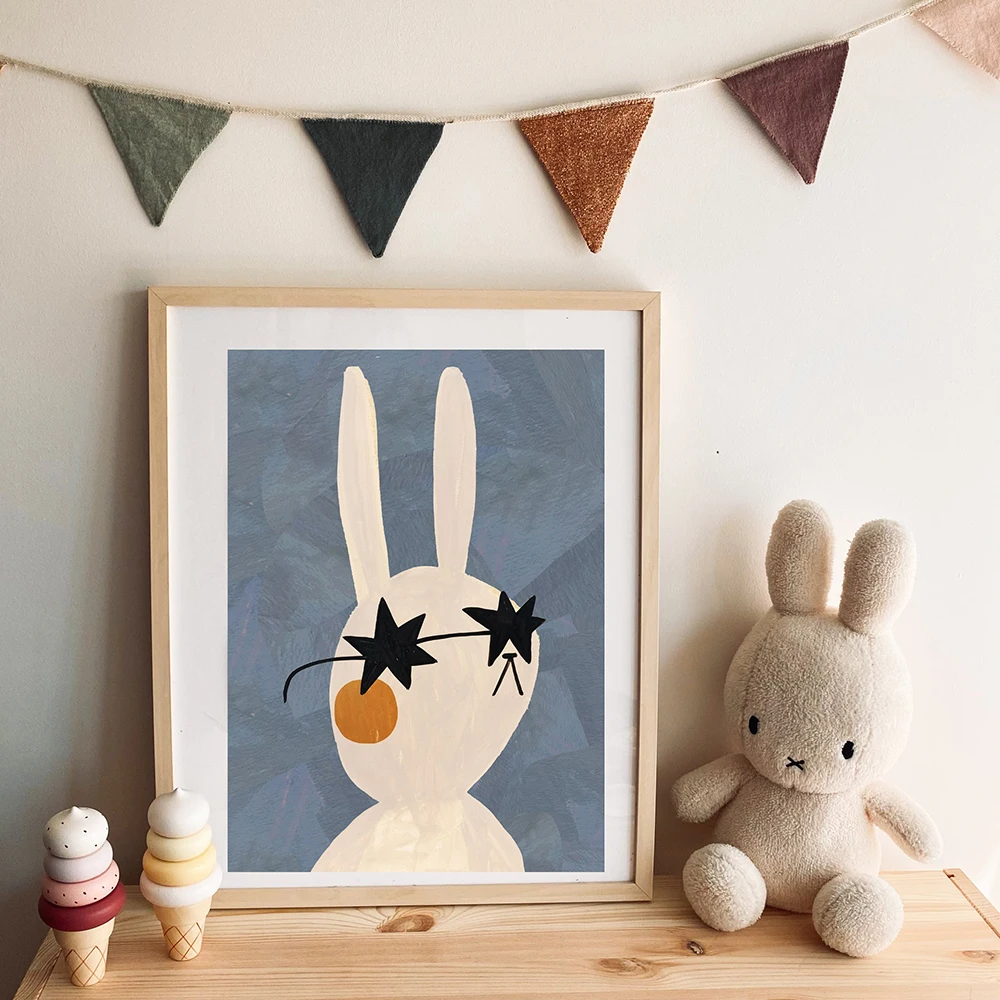 1PC Frameless  Funny Cartoon R - Baby Nursery Quotes Wall Art ulasan dan harga
